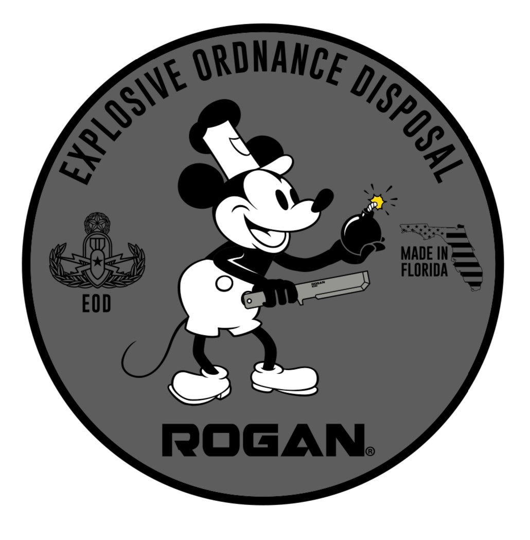 Steamboat Willie ROGAN EOD Sticker