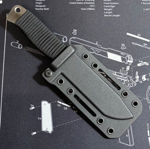 ROGAN Field Knife (Stealth) Mounting hardware sold separately.