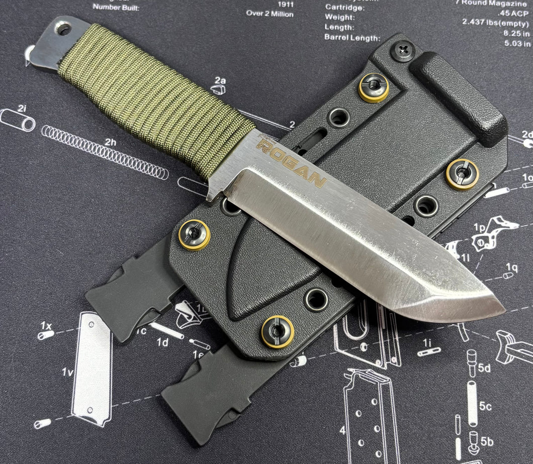 Blemished RFK with OD green wrap, molle straps and coyote washers.