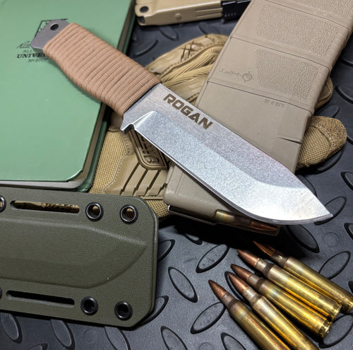 ROGAN Field Knife (Woodsman) comes with belt clip
