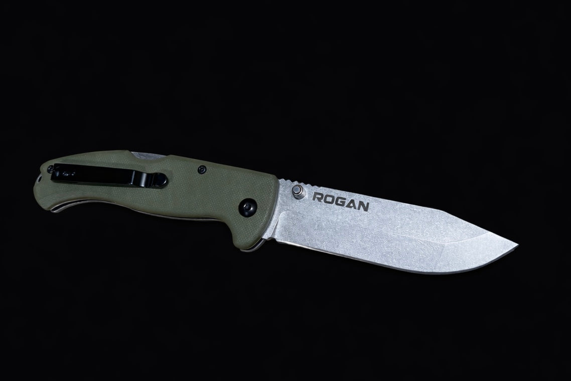 ROGUE Folding Knife-Gen 1 Special Edition OD Green/Stonewash. – ROGAN USA
