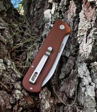 NEW! RHINO Folding Knife (Stonewash/ Brown)