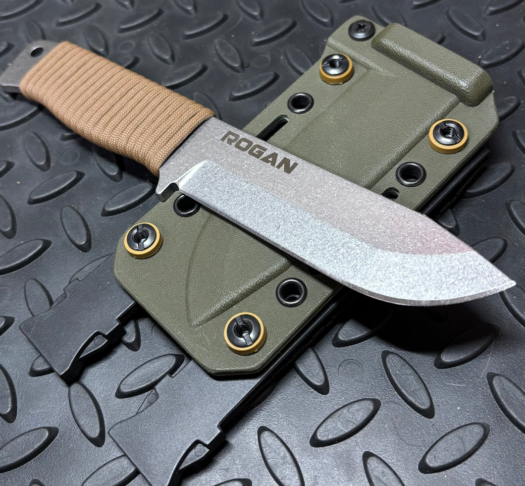 (SPECIAL EDITION) ROGAN Field Knife (Woodsman) comes with molle straps