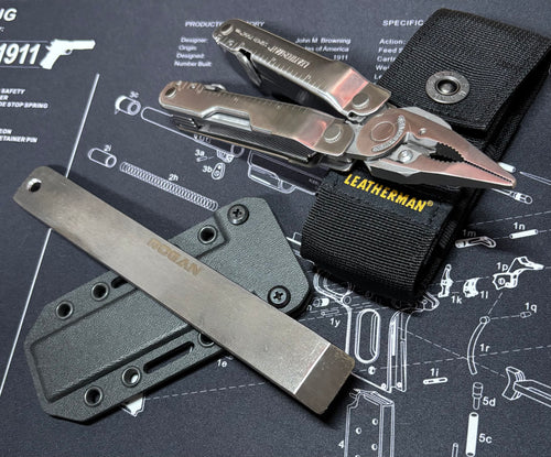 Original prybar + sheath + Leatherman Super Tool 300!
