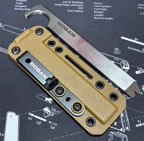 Special Edition EDC Pry Bar, Coyote Brown sheath and belt clip!