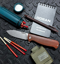 NEW! RHINO Folding Knife (Stonewash/ Brown)