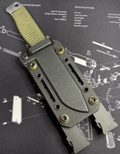 Blemished RFK with OD green wrap, molle straps and coyote washers.
