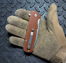 NEW! RHINO Folding Knife (Stonewash/ Brown)