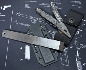 Original prybar + sheath + Leatherman Rev!