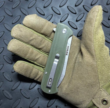 NEW! RHINO Folding Knife (Stonewash/ OD Green)