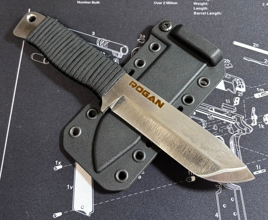 ROGAN Field Knife (Stealth) Mounting hardware sold separately.
