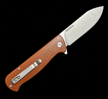 NEW! RHINO Folding Knife (Stonewash/ Brown)